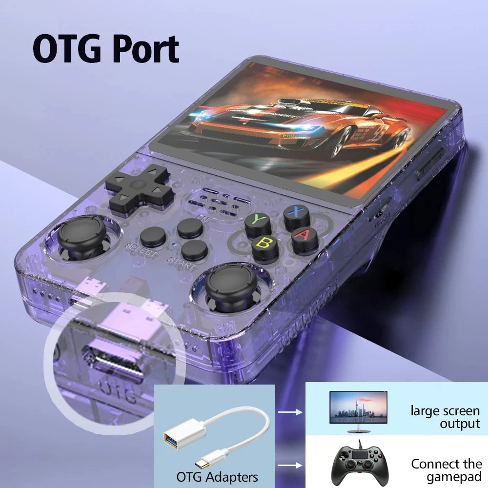 R36S Retro Handheld Video Game Console Linux System 3.5 Inch IPS Screen Portable Pocket Video Player 64GB/128G Games