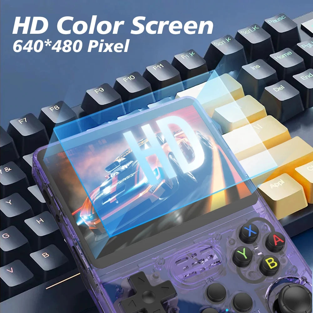 R36S Retro Handheld Video Game Console Linux System 3.5 Inch IPS Screen Portable Pocket Video Player 64GB/128G Games