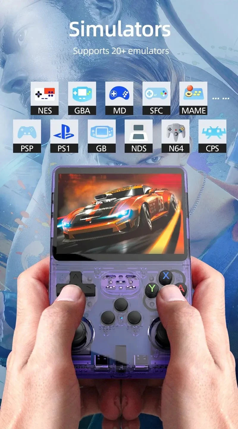 R36S Retro Handheld Video Game Console Linux System 3.5 Inch IPS Screen Portable Pocket Video Player 64GB/128G Games